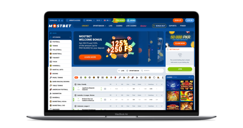 Mostbet online casino games and slots